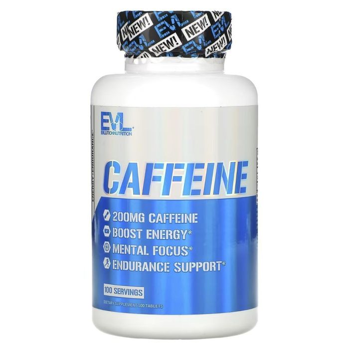 Кофеин EVLution Nutrition, Caffeine.200 mg.100табл
