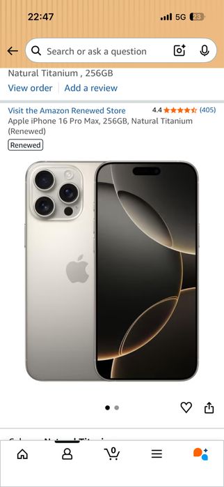 Iphone 16 pro max 256