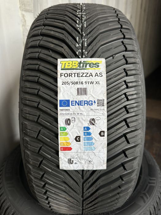 Нови всесезонни гуми TBB TIRES FORTEZZA AS 205/50R16 91W XL БОРД 2055016