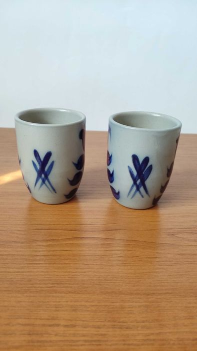 Голяма кана+две чаши немска солна керамика