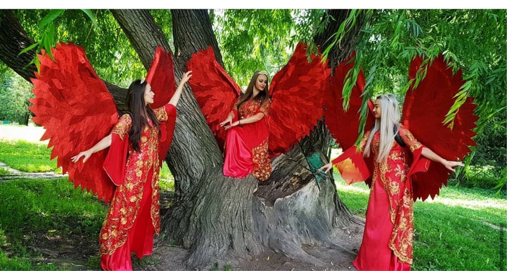 Крылья красные. Большие