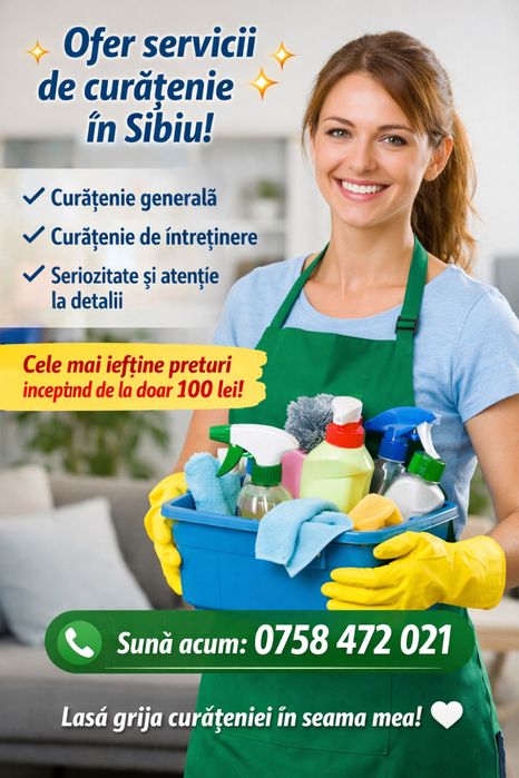Servicii de curatenie-rapid ieftin si de încredere!