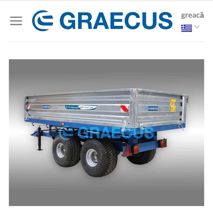 Remorcă Basculabilă Graecus pentru Tractor Japonez – Piese pe Stoc