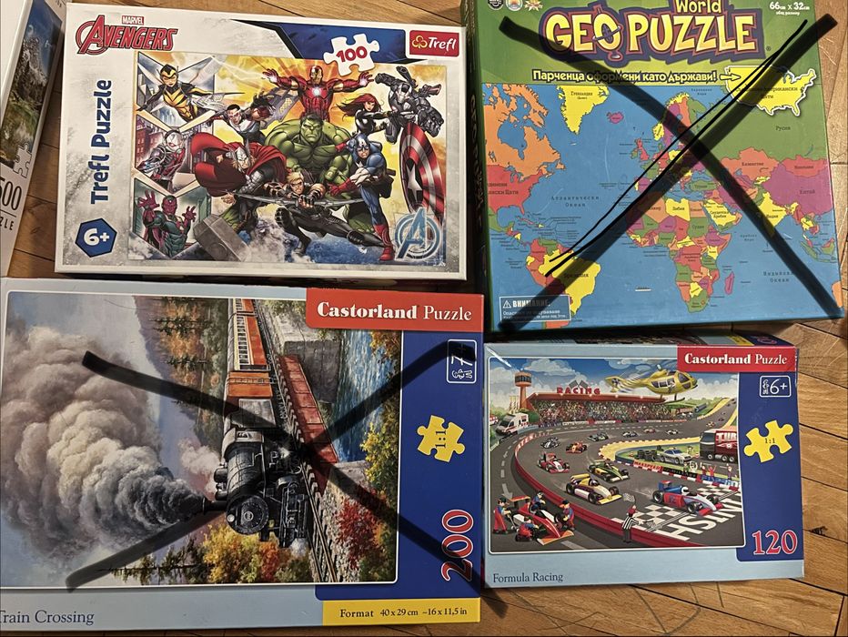 Пъзели, дървени, детски и за възрастни