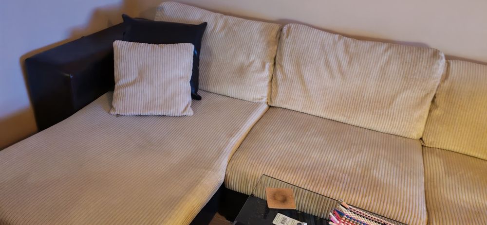 Диван кадифе и кожа