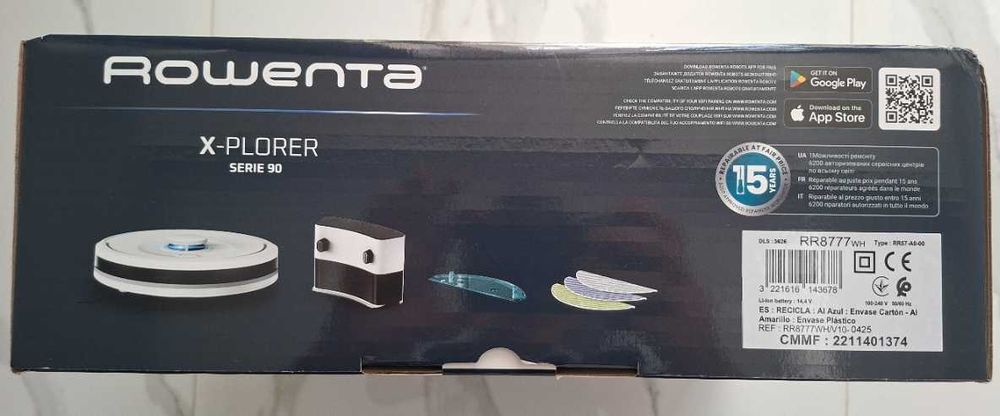 Прахосмукачка робот Rowenta X-PLORER Serie 90 Animal & Allergy RR8777WH - гаранция