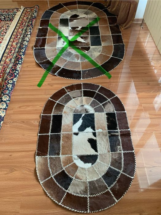 Ковер из натуральной кожи