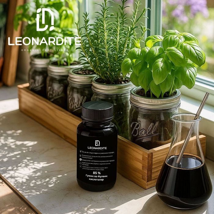 Леонардит концентрат 85%, жидкая форма гуминовых и фульвокислот.