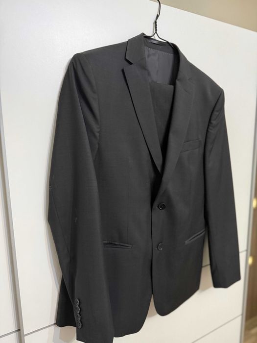 Оригинален официален костюм Lanificio Cerruti – тъмно сив (графит)