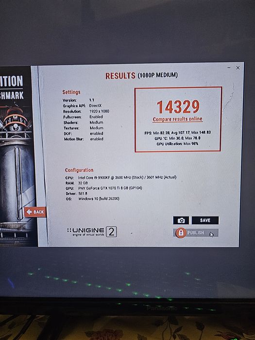 Gtx Pny 1070 ti 8g ram