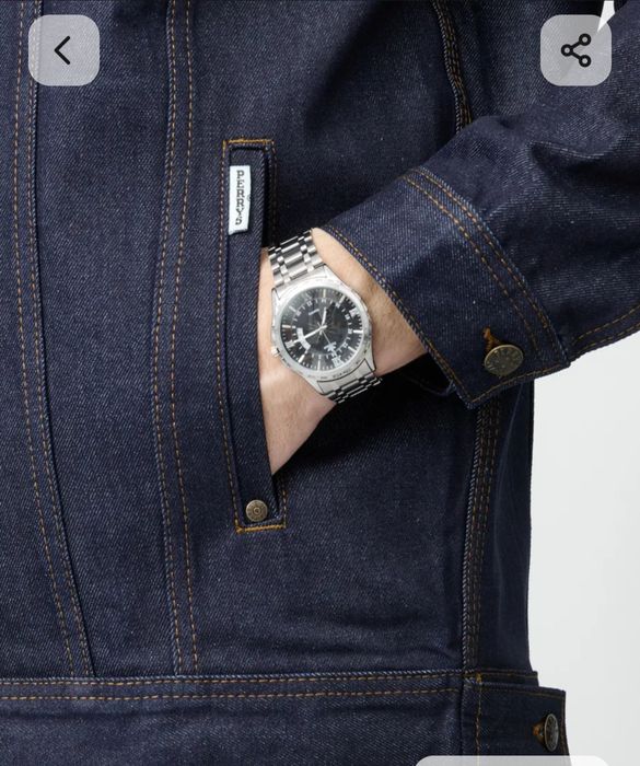 Куртка джинсовая мужская из плотного сырого денима