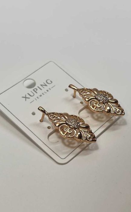 серьги Xuping. Узорные. На каждый день и вечер. (НОВЫЕ)
