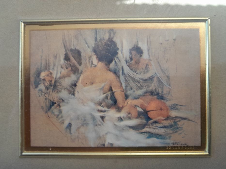 Enrico Felisari,  serigrafie,  foita aur 24 k,  transport gratuit