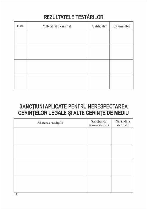 Fișa Protecția Mediului (4 lei/buc)