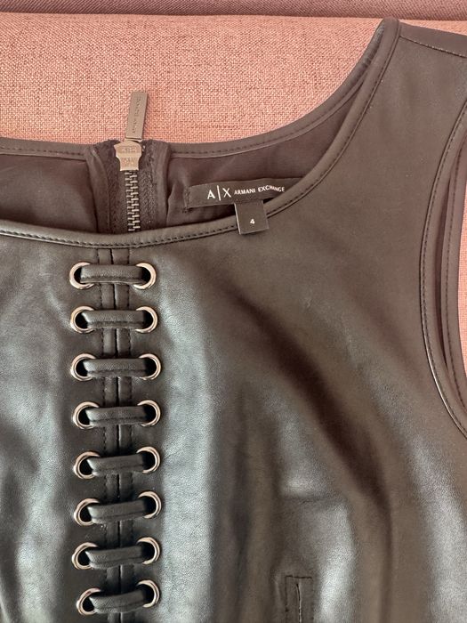 Кожанный сарафан Armani