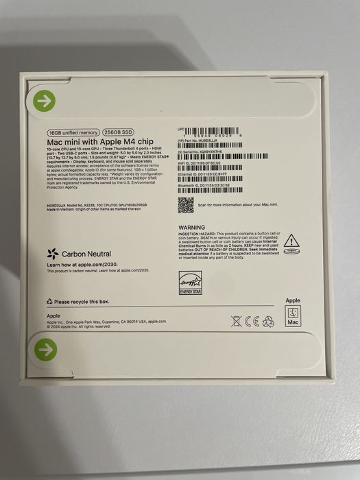 Mac mini M4   RAM 16   SSD 256