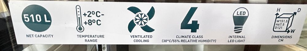 Vitrina Horeca pentru prajituri, 510 litri stare perfecta