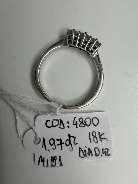Inel dama cu diamante aur 18k gr1,97 ct. 0,42 aprox cod unic 4800 M 51