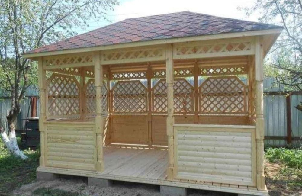 Vând și confecționez foișoare terase pergole căsuțe de grădină orice m