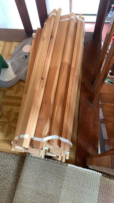 Pat lemn masiv 2 persoane Ikea