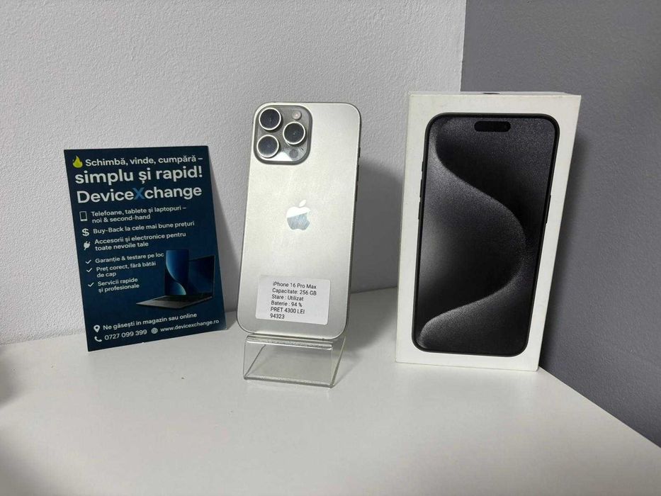 iPhone 16 Pro Max 256GB 94% * Garantie *Buy Back * deviceXchange