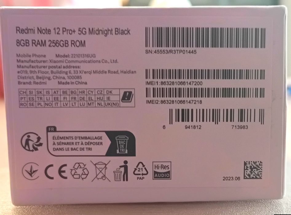 Xiaomi Redmi Note 12 Pro+ 5G