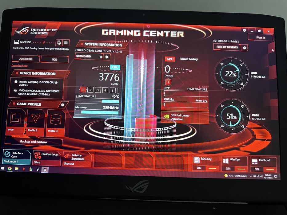 Vand Laptop Gaming Asus ROG