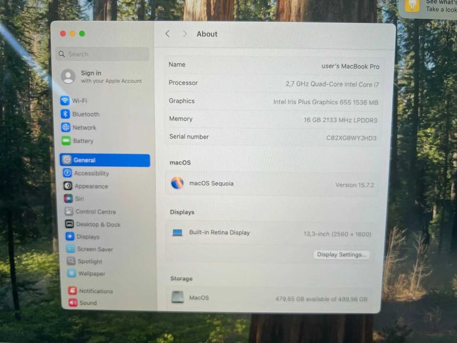 Laptop SH MacBook Pro 13.3 mid 2018 Retina i7 16gb RAM SSD 512GB Touch