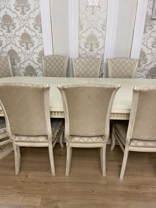 Стол со стульями 10 штук &