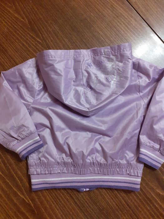 Детско яке в лилаво с две шапки