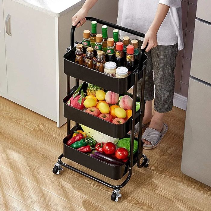 Тележка кухонная на колёсах, 3-4 ярусная.
