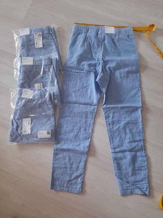 Vand pantaloni H&M slim fit din bumbac marimea 140 cm