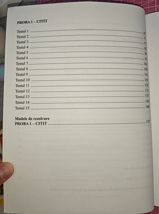 Teste de evaluare la Comunicare în limba română, scris și citit