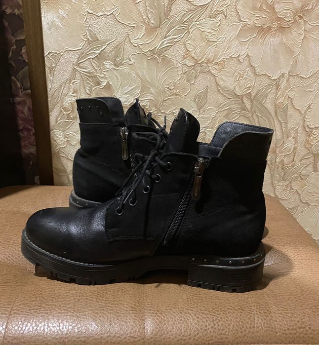 Зимние ботинки ,натуральная кожа