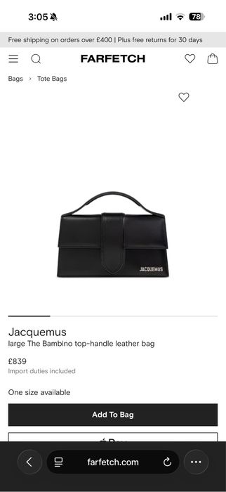 Оригинална чанта JACQUEMUS