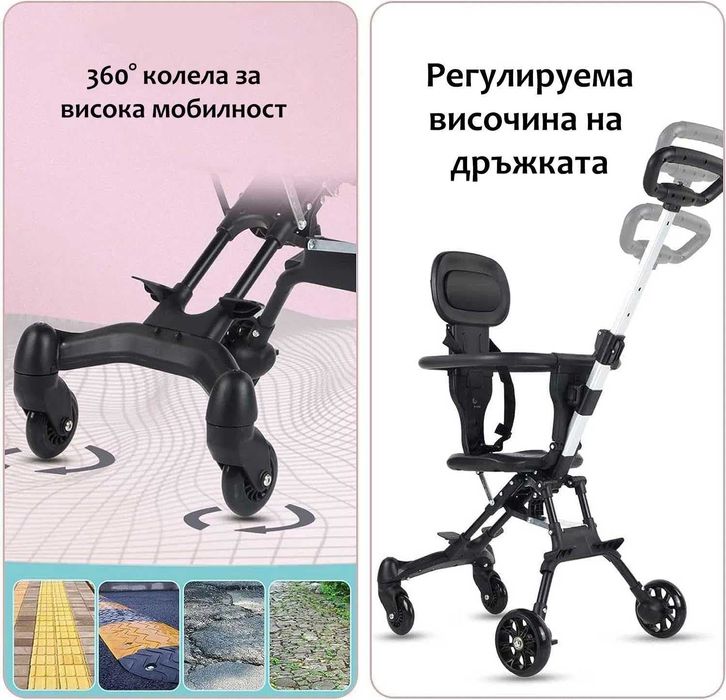Лятна сгъваема детска количка