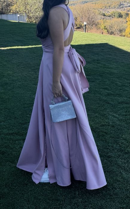 Розова шаферска рокля - S/M