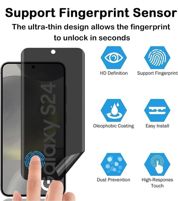 Privacy Матов Хидрогел Протектор Дисплей за Samsung Huawei Xiaomi Hono