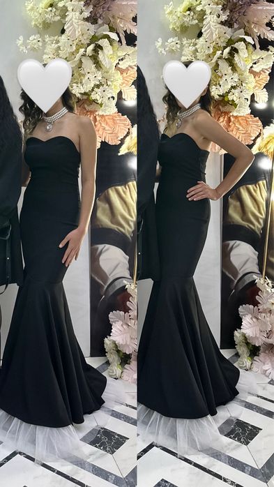 Вечернее платье с перчатками