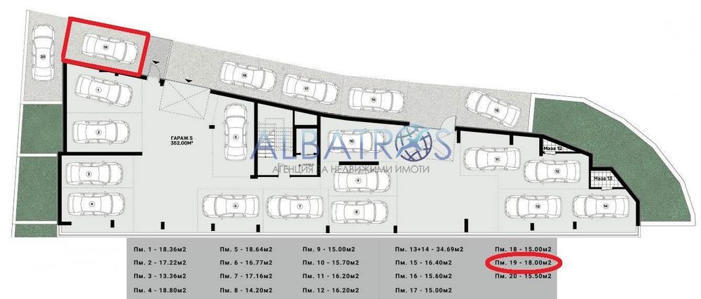 Продава се Гараж / Паркомясто в Варна, м-т Боровец - юг - 18 кв.м за 1167 €/кв.м - Снимка #1