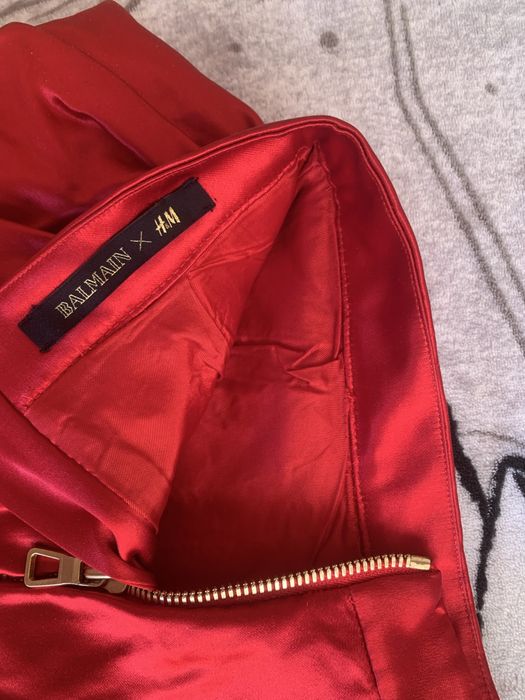 BALMAIN x H&M XS размер мини червена пола