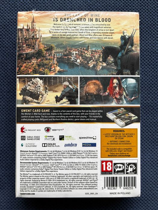 The Witcher Blood and Wine (PC) + Gwent Cards set 1 + set 2