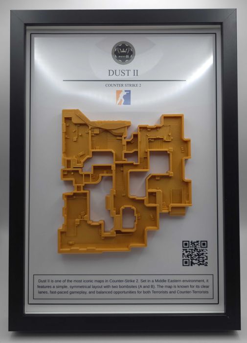Tablou / Rama foto harti Counter Strike 3D – Dust 2, Mirage, Nuke