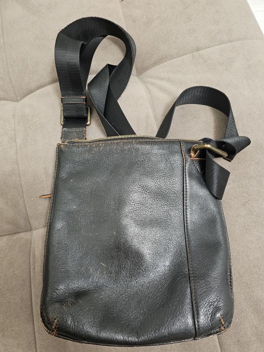 Сумка кожаная через плечо