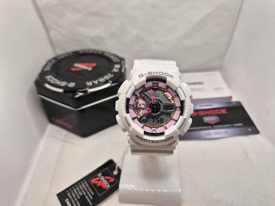 Ceas Sport Casio g shock Ga110mp - White-Pink  .Nou, Garantie 2 ani