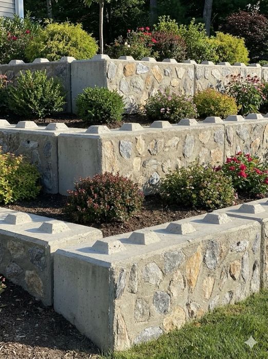 bloc beton, piatra aparenta bloc lego, gard din Piatră de Carieră,