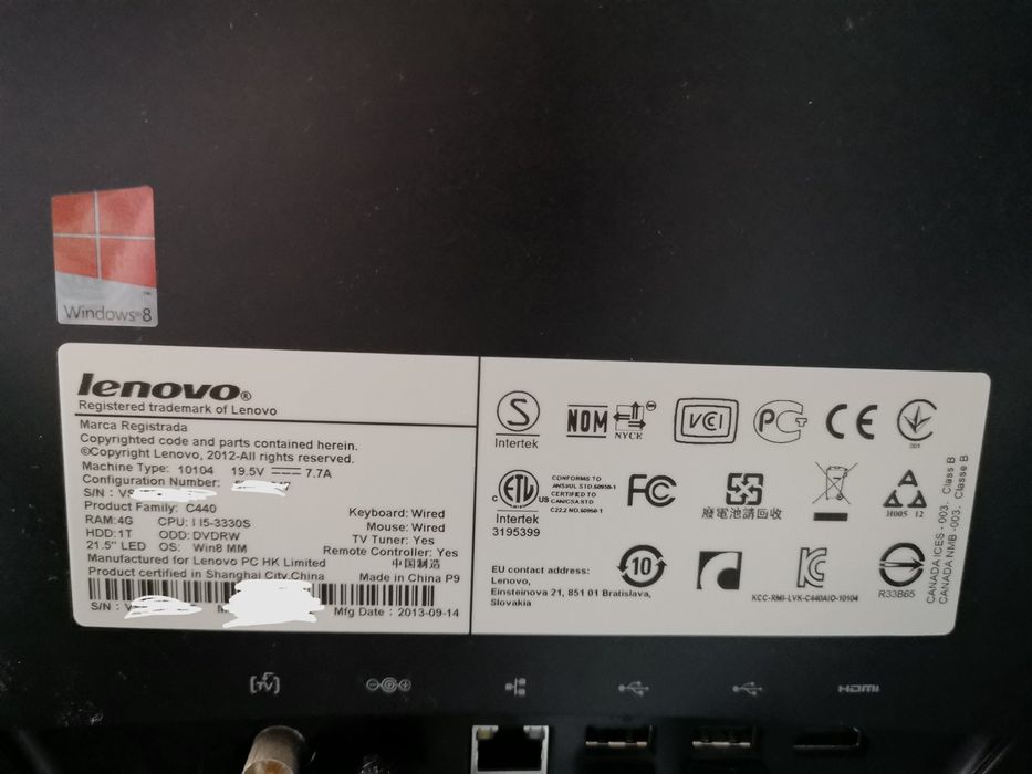 Lenovo C440 All in one