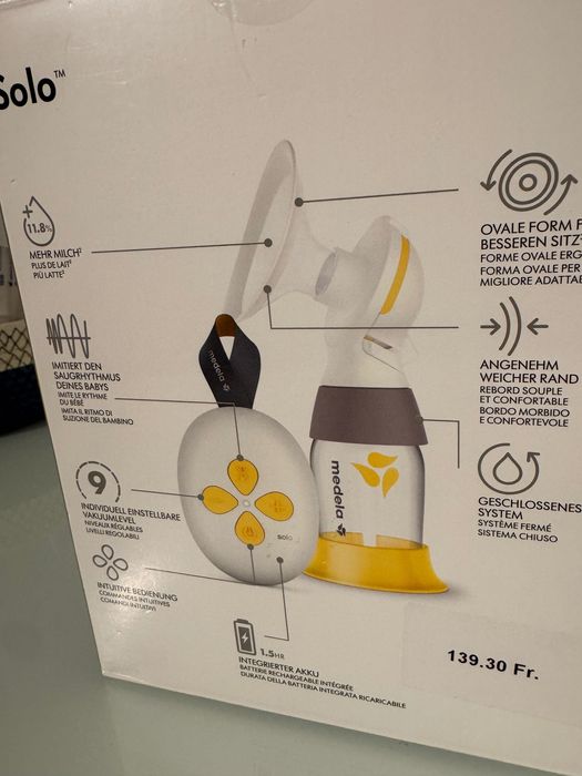 НОВА!! Medela Единична двуфазна електрическа помпа за кърма Solo