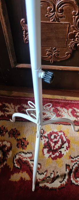 Manechin metalic reglabil pe înălțime,  alb, nou