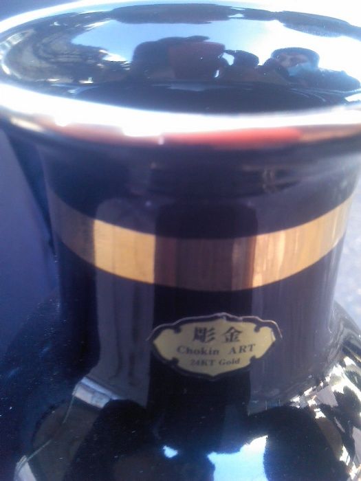 Ваза_/ THE ART OF CHOKIN.Made In JAPAN./-( Chokin Art 24KT GOLD.